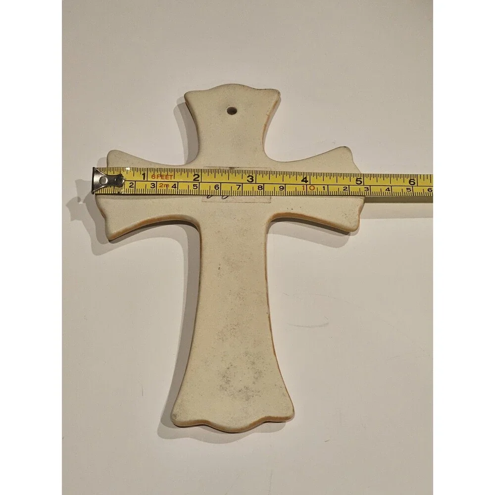 Southern Living At Home Gail Pittman Siena Ceramic Wall Cross Hand Painted 7.25